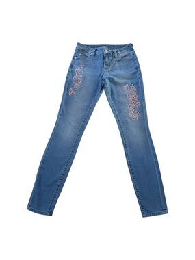 JAG Skinny Jeans 2/26 Blue Floral Embroidery